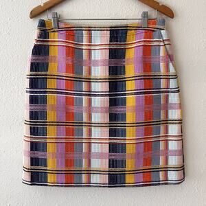 Halogen Women’s Multicolor Block Tweed Striped Skirt Size 10